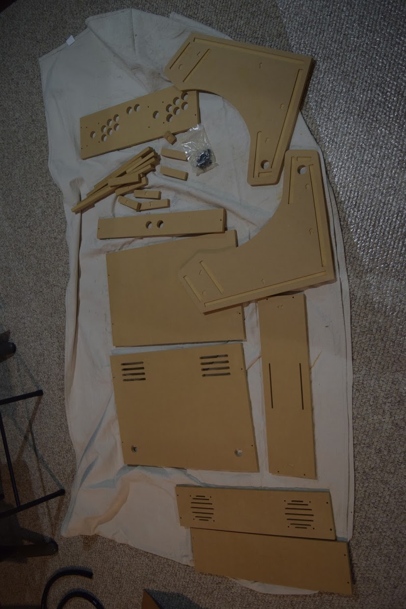 All parts laid out and numbered